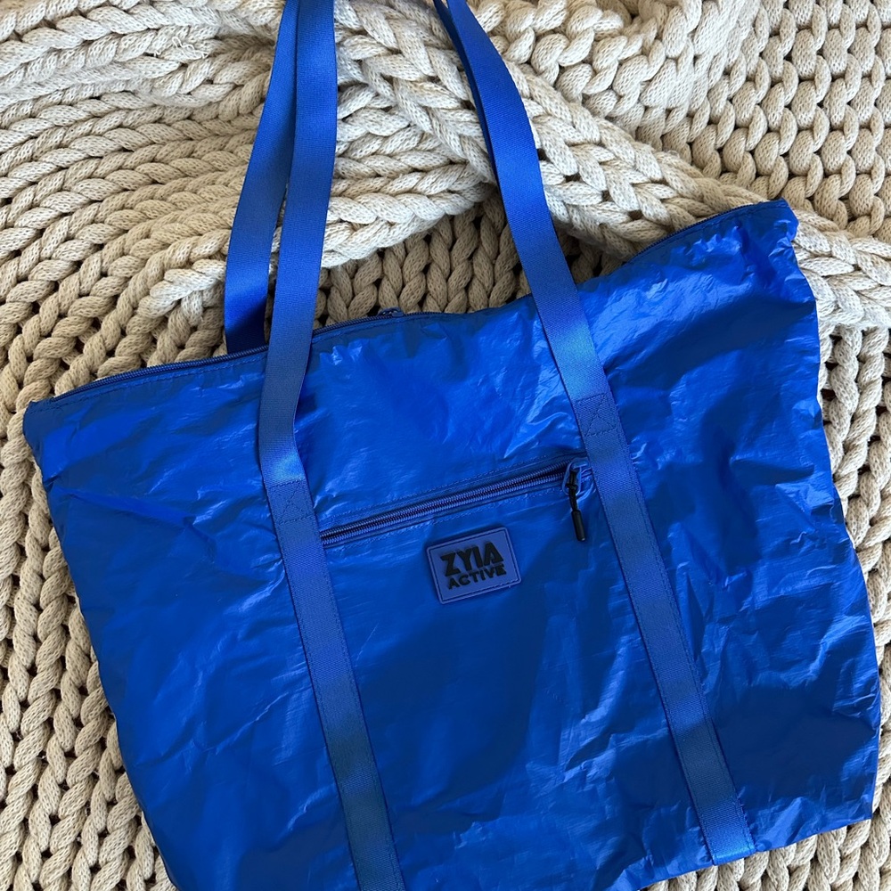 Ziva Active Blue Tote Bag with Zipper